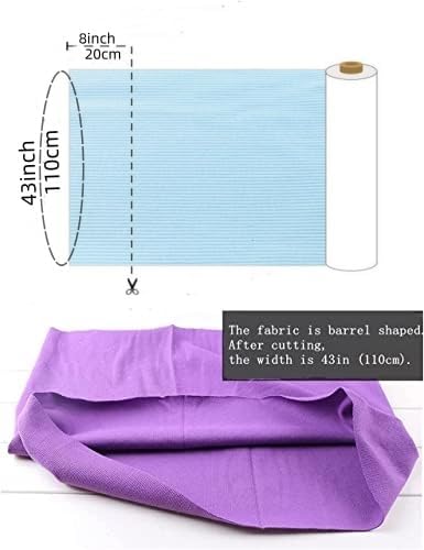 TinaKim Stretch Ribbing Fabric (95% Cotton 5% Spandex) | Eco-Friendly Dye, All-Purpose Knit for Cuffs, Waistbands, Hoodies & Sweatshirt Sewing | 105+ Colors, (43x8in)