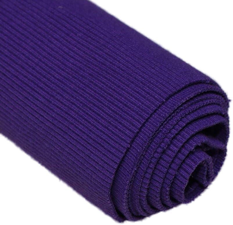 TinaKim Stretch Ribbing Fabric (95% Cotton 5% Spandex) | Eco-Friendly Dye, All-Purpose Knit for Cuffs, Waistbands, Hoodies & Sweatshirt Sewing | 105+ Colors, (43x8in)