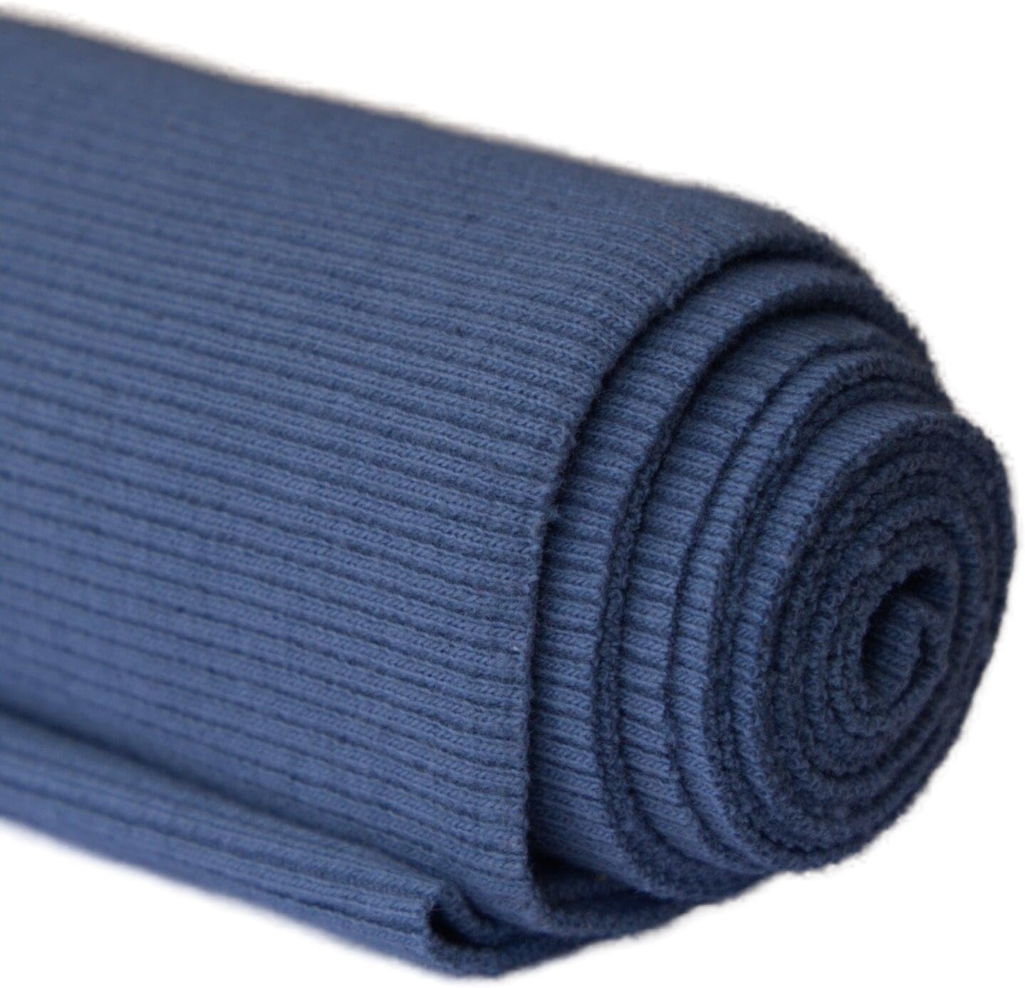TinaKim Stretch Ribbing Fabric (95% Cotton 5% Spandex) | Eco-Friendly Dye, All-Purpose Knit for Cuffs, Waistbands, Hoodies & Sweatshirt Sewing | 105+ Colors, (43x8in)