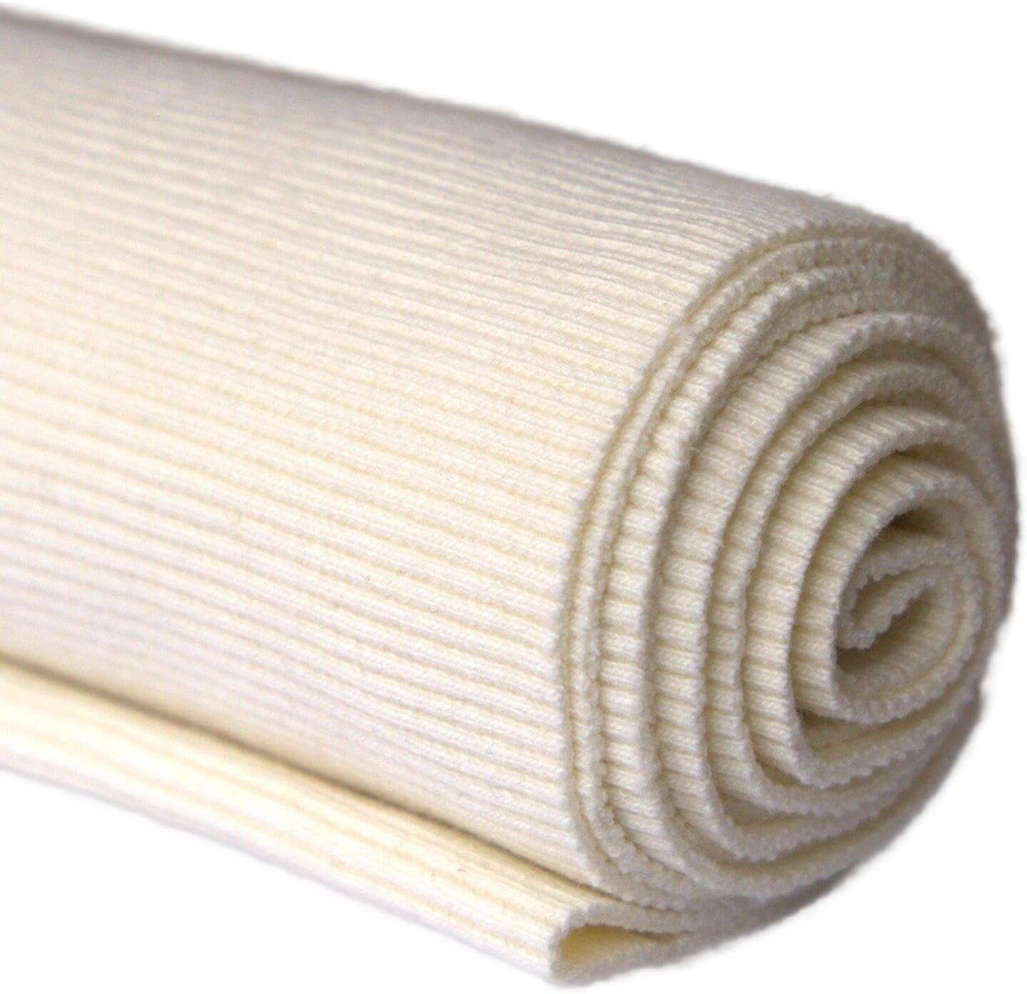 TinaKim Stretch Ribbing Fabric (95% Cotton 5% Spandex) | Eco-Friendly Dye, All-Purpose Knit for Cuffs, Waistbands, Hoodies & Sweatshirt Sewing | 105+ Colors, (43x8in)