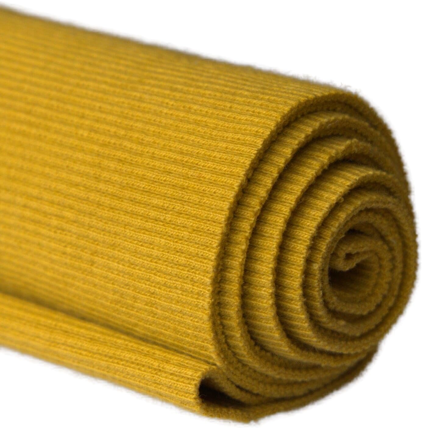 TinaKim Stretch Ribbing Fabric (95% Cotton 5% Spandex) | Eco-Friendly Dye, All-Purpose Knit for Cuffs, Waistbands, Hoodies & Sweatshirt Sewing | 105+ Colors, (43x8in)