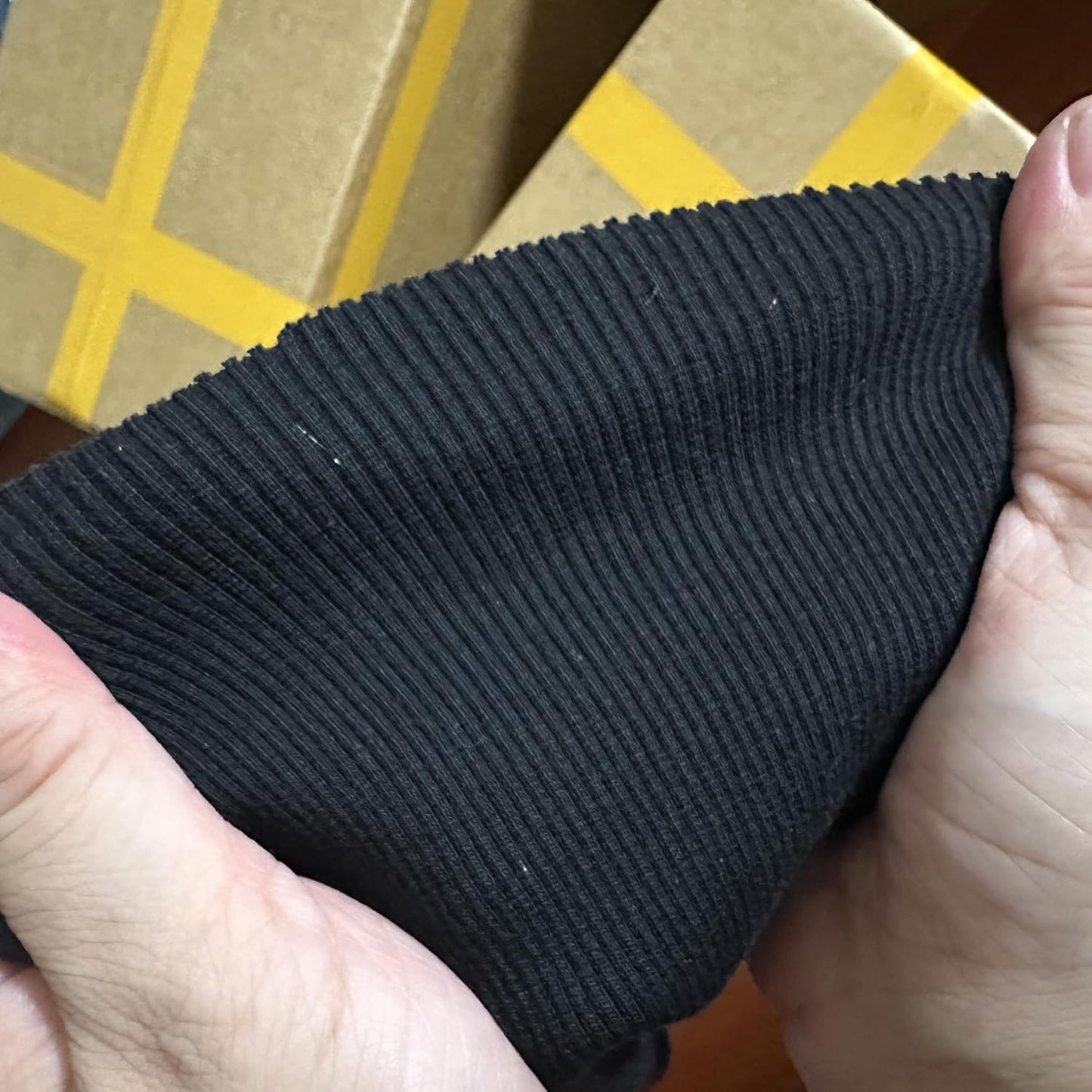 TinaKim Stretch Ribbing Fabric (95% Cotton 5% Spandex) | Eco-Friendly Dye, All-Purpose Knit for Cuffs, Waistbands, Hoodies & Sweatshirt Sewing | 105+ Colors, (43x8in)