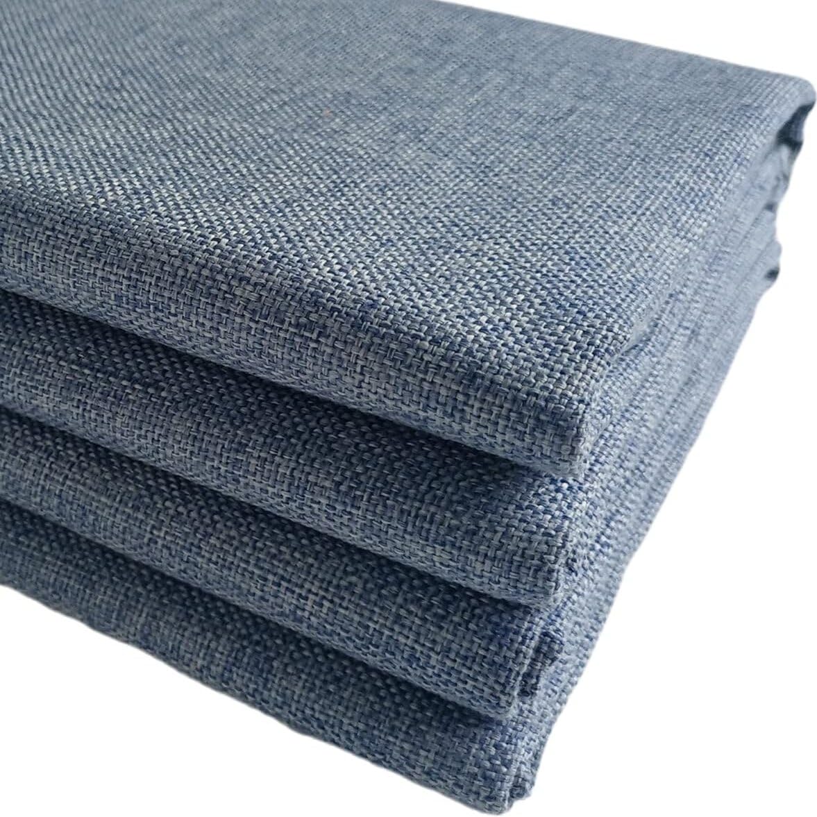 TinaKim Faux Linen Type Cloth Fabric for Sofa Chair Upholstery Material (Blue Gray, 3 Yard (57x 108 inch))