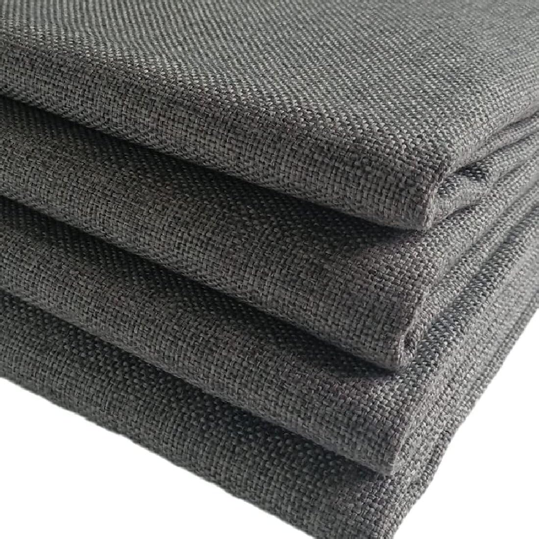 TinaKim Faux Linen Type Cloth Fabric for Sofa Chair Upholstery Material (Blue Gray, 3 Yard (57x 108 inch))