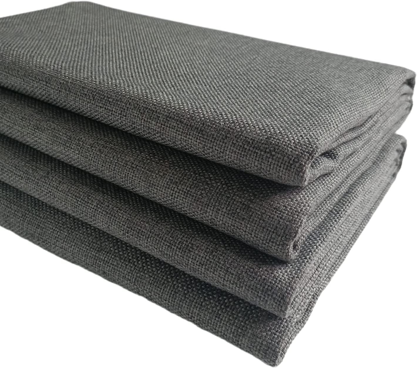 TinaKim Faux Linen Type Cloth Fabric for Sofa Chair Upholstery Material (Blue Gray, 3 Yard (57x 108 inch))